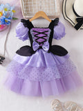 Kids Dress Girls Dress Summer Purple Sweet Cool Princess Dress Halloween Dress