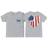 Kid Boy Girl USA Independence Day Printed Crew Neck Short Sleeve T-Shirt