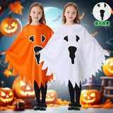 Halloween Children's Costume White Black Luminous Ghost Glow Cloak Shawl Party Dress Up