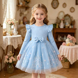 2-8T Kid Baby Girl Casual Mesh Puffy Princess Dresses
