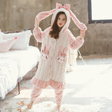 Kid Girl Winter Thick Coral Fleece Flannel Pajamas