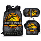 Jurassic World 3 Student Kids Meal Bag 3 Pcs Sets