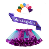 Kid Baby Girl Birthday Round Tutu Birthday Strap Skirts
