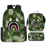 Kid Boy Girl Shark Cartoon Backpack School Bag