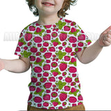 Kid Baby Boy Girl Fun Fruit 3D Digital Printing Casual Short Sleeve T-Shirt