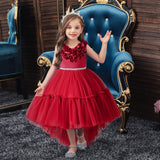 Kid Girl Sleeveless Gauze Princess Christmas Dresses
