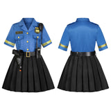 3-12Y Kid Boy Girl Police Uniform Halloween 12 Pcs Set