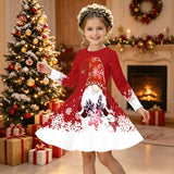 3-12Y Kid Girl Christmas 2026 Autumn Winter Long-sleeved Dresses