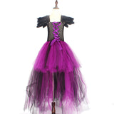 Halloween Feather Shoulder Kids Dress Festive Cosplay Costume