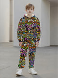 Children's Hooded Sweater Set Children's Casual Set