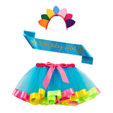 Kid Baby Girl Birthday Round Tutu Birthday Strap Skirts