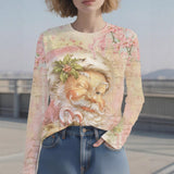 2-10T Kid Baby Girl Fashion Versatile Digital Printing Shirts