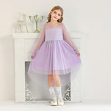 3-10T Kid Girl Long Sleeve Mesh Princess Christmas Dresses