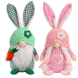 Easter Faceless Dolls Checkered Rabbit Desktop Ornaments Decorations