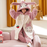 Kid Girl Pajamas Coral Velvet Winter Padded Home Nightwear