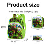 3pcs Set My World Minecraft Cartoon Schoolbags Children Backpacks