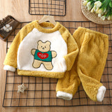 Kid Baby Boy Girl Winter Flannel Warm Homewear Pajamas