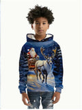 2-12T Kids Boy Girl Christmas Snowman Fashion Winter Hoodie
