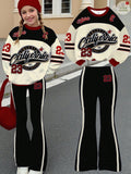 3-12T Kid Girl Suits Youth Fashion Trends Long Sleeves Suits 2 Pcs Set
