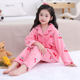 Kid Baby Boy Flannel Loungewear Autumn Winter Pajamas