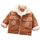 Kid Boys Jacket Winter Thickened Velvet Padded Coats