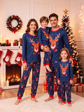 Family Matching Christmas Autumn Winter Parent-child Elk Contrasting Pajamas