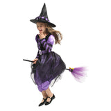 Children's Halloween Costume Little Witch Costume Purple Black Masquerade