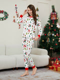 Family Matching Santa Claus Snowman Gingerbread Man Christmas Parent-Child Printed Loungewear Pajamas