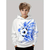 2-12T Kid Boys Long-sleeved Ball Print Leisure Sports Suit 2 Pcs Set