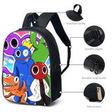 RAINBOW FRIENDS 3pcs Set Backpack Cartoon Student Schoolbags