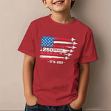 Kid Girl Boy 250th Anniversary Independence Day Printed Comfortable Casual T-Shirt