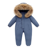 Baby One-piece Down Infant Jumpsuit Thickened Rompers