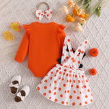 Halloween Children's Clothing New Baby Girl Long-sleeved Romper Embroidered