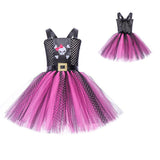 Halloween Children's Pirate Costume Cosplay Carnival Pirate Dress Girl Princess Dress Mesh
