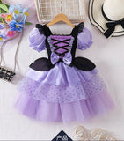 Kids Dress Girls Dress Summer Purple Sweet Cool Princess Dress Halloween Dress