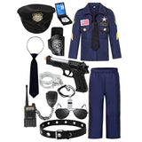 Boys Police Uniform Suit, Halloween Police Costume