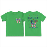 Kid Boy Girl USA Independence Day Printed Crew Neck Short Sleeve T-Shirt