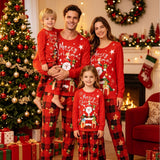 Family Matching Christmas Loungewear Parent-child Long-sleeved Pajamas 2 Pcs Set