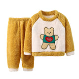 Kid Baby Boy Girl Winter Flannel Warm Homewear Pajamas