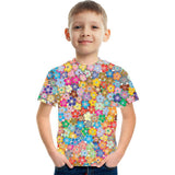 Kid Boy 3D Printed Fashion Short Sleeve T-Shirt Tops