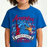 Independence Day Kid Boys Girls Vulture Creative T-shirt