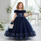 New Children's Dress Princess Dress Birthday Dress Small Host Performance