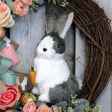 Easter Decoration Rabbit Wreath Woven Ribbon Wreath Simulation Plant Party