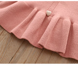 1-6T Kid Baby Girls Knit Long Sleeve Suits 2 Pcs Set