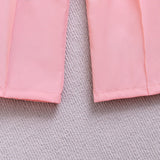 Kid Girl Summer Casual Ruffle Leaf Edge Solid 2 Pcs Set