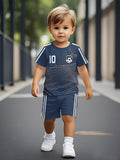 2026 New Sports Style Round Neck Short-sleeved Shorts Set Is Loose and Comfortable
