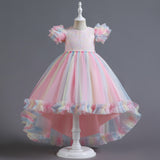 Kid Girl Piano Performance Birthday Fluffy Dresses