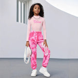 INS Kid Girls Spring Autumn Fashion Tie-dye Long-sleeved Casual Suit 2 Pcs Set