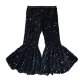 3M-6T Kid Baby Girls Fashion Stretch Sequins Flared Pants