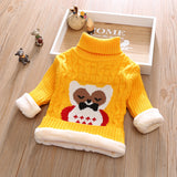 1-6T Kid Baby Girl Boy Long-sleeved Cartoon Turtleneck Knitted Sweater